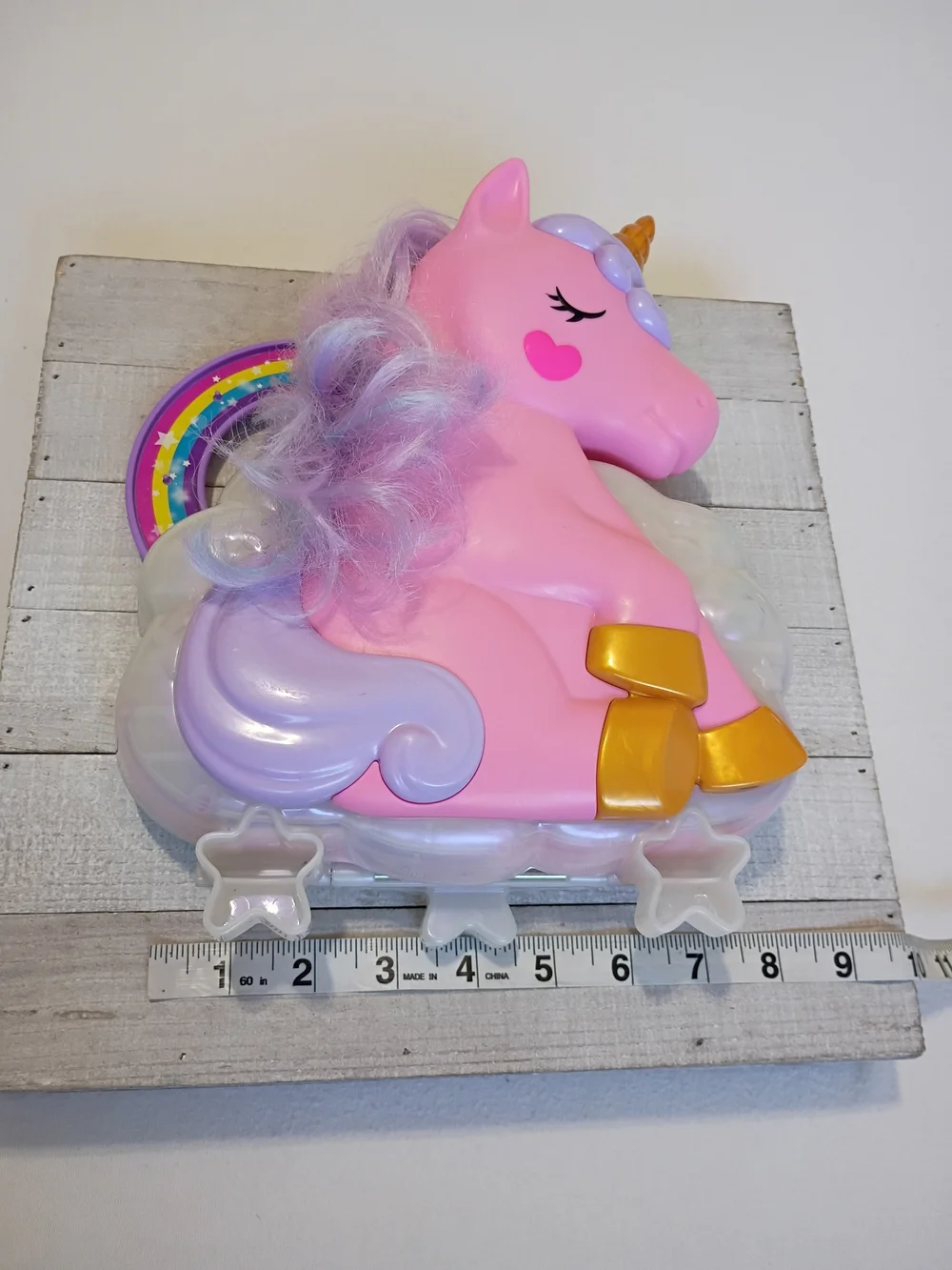 2022 Mattel Polly Pocket Rainbow Unicorn Salon Compact Case ONLY - No Figures